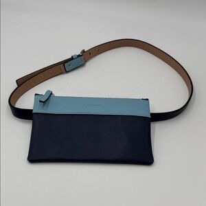 Calvin Klein Navy and Light Blue Crossbody Belt  Bag